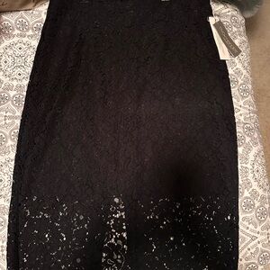 Eva Mendes for New York & Company Black Lace Pencil Skirt